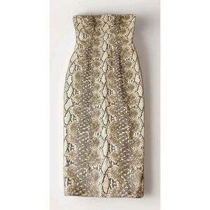 Katie May Vixen‎ Strapless Faux Leather Dress Python Snakeskin Size XS
